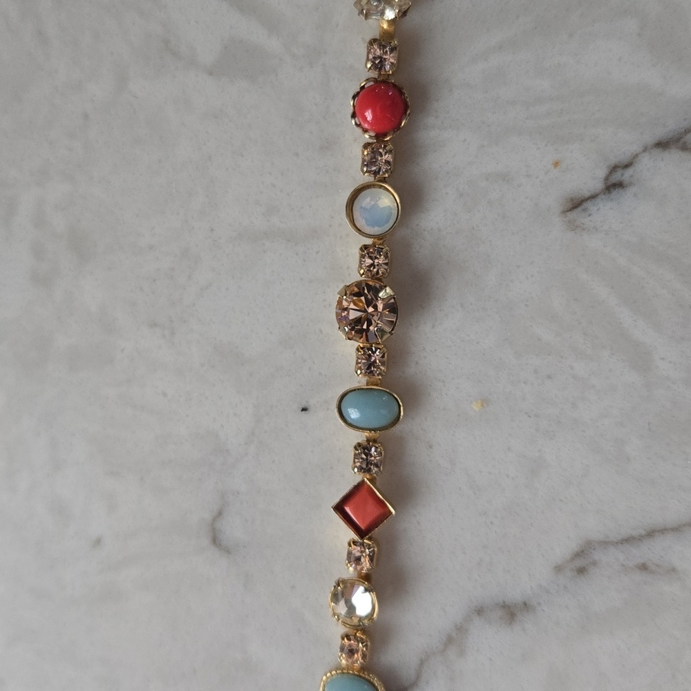 Sorrelli Bright Gold Coral & Amazonite Classic Bracelet